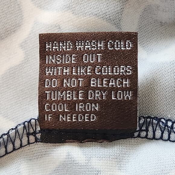 J. McLaughlin Printed Dress Knit Scoop Neck w/ Pockets & 3/4 sleeves sz L - Picture 10 of 11